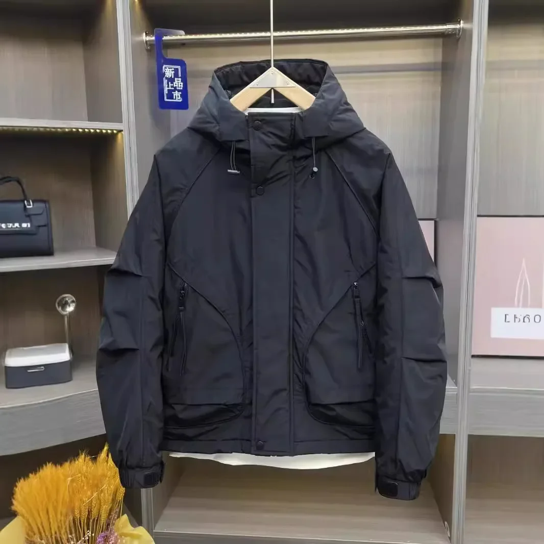 Новинка 2024 мужская куртка на флисовой подкладке модная брендовая Повседневная