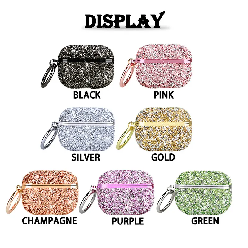 

Electroplated Diamond Glitter Case for Airpods Airpod Pro 3 2021 Wireless Bluetooth Earphone Cover Case for Airpods Air Pods 2 1