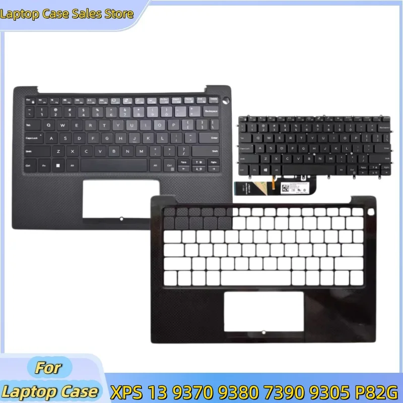 Фото Новый чехол для ноутбука XPS 13 9370 9380 7390 9305 P82G, чехол C Shell 0KPRW0/клавиатура с подсветкой №1