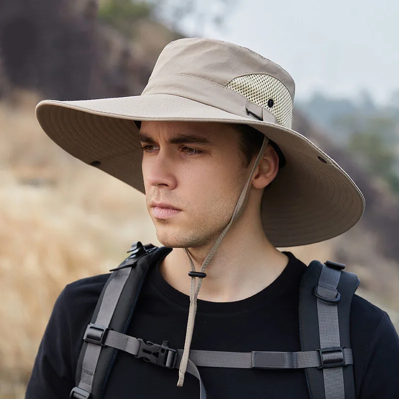 

Summer UPF 50+ Sun Hats For Women Men Long Wide Brim Bucket Hat Outdoor Male Hiking Fishing Caps Anti UV Panama Beach Hats