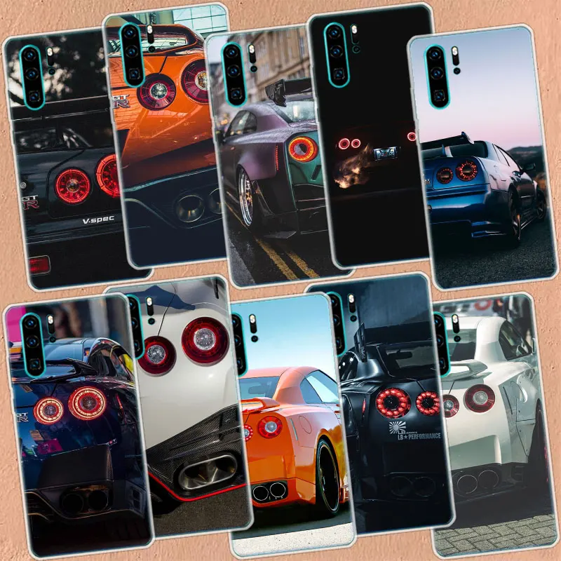 

Gt-r35 Autoshow tail light Phone Case For Huawei P50 Pro P40 P30 Lite P20 P10 Coque Mate 10 Lite 20 30 40 Pro Cover Capa Shell