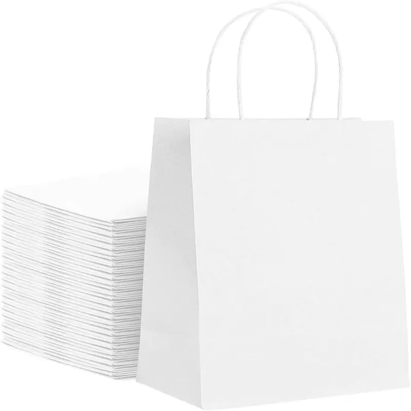 

Kraft Paper Bags with Twisted Handles-13x7x17 inches Bulk Multiuse Solid Print Bags Perfect for Any Occasion 50 Pack