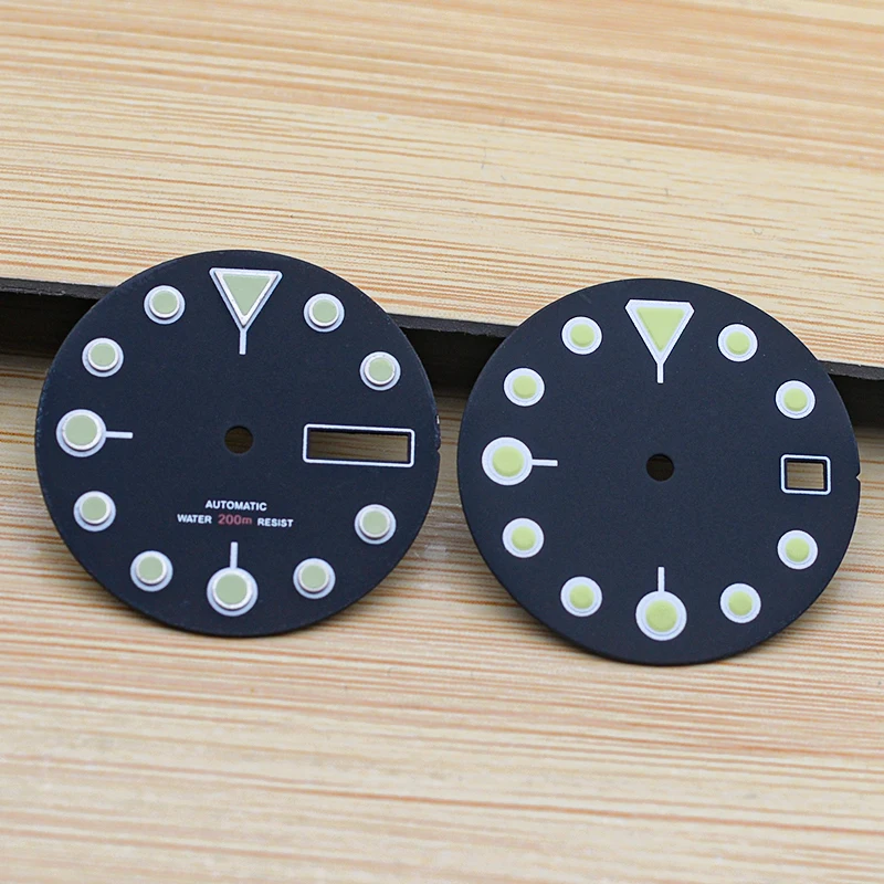 NH35 NH36 Watch Dials C3 Green Luminous Dial For NH35 7S26 Movement Fits SKX007 SKX009 SRPD Turtle Watch Repair and Replace