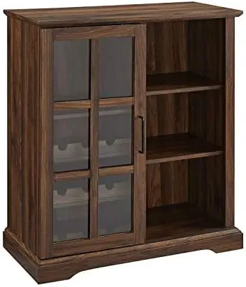 

Barn Glass Door Wood TV Stand for TV's up to 64" Flat Screen Living Room Storage Cabinet Doors and Shelves Entertainmen