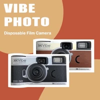 new vibe retro film camera 36 sheets disposable camera 32mm lens with flash photography photo camera%ef%bc%88classic blackretro red%ef%bc%89