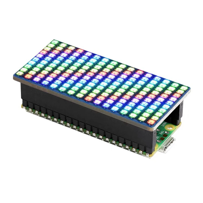 

Полноцветсветодиодный светодиодная матричная панель 16*10 для Raspberry Pi Pico RGB, цветная яркая светодиодная s плата расширения, встроенный разъем ...