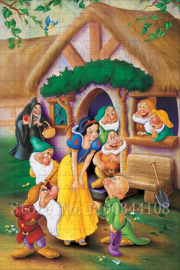 Пазлы Белоснежка и семь гномов для взрослых Dianey мультяшные пазлы 300/500/1000 шт.