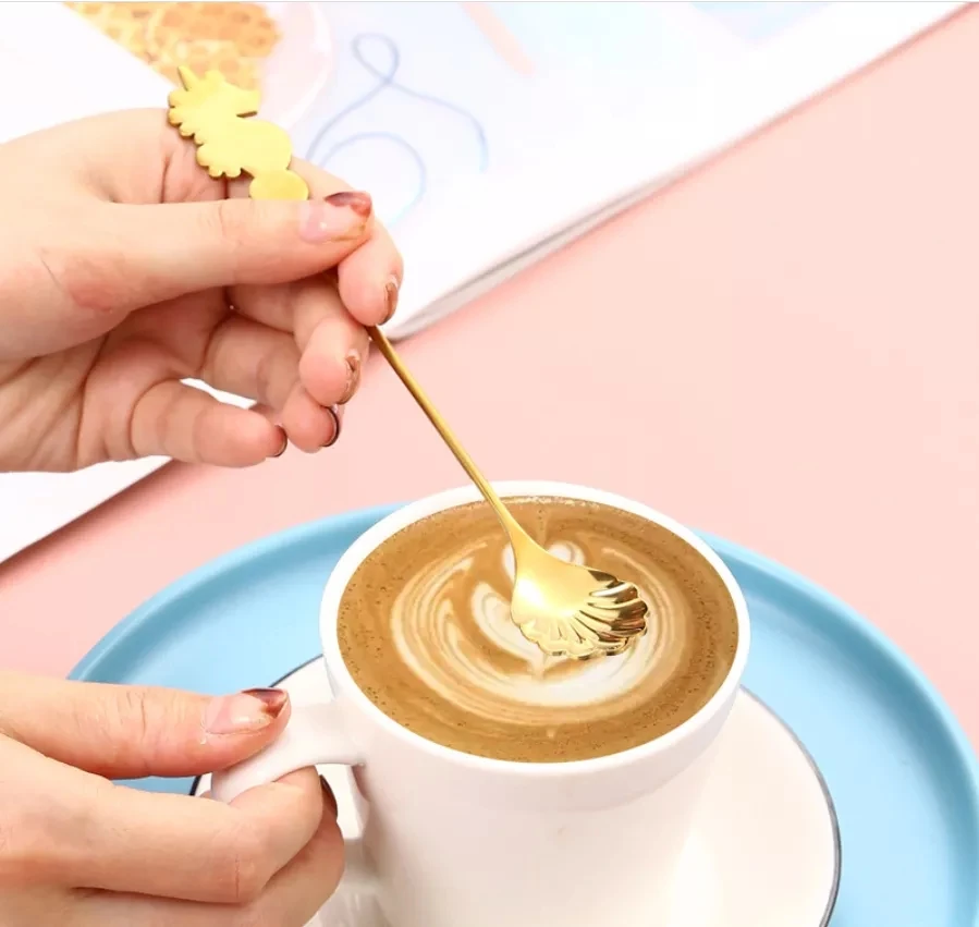 Креативная ложка из нержавеющей стали с изображением морского конька вилка