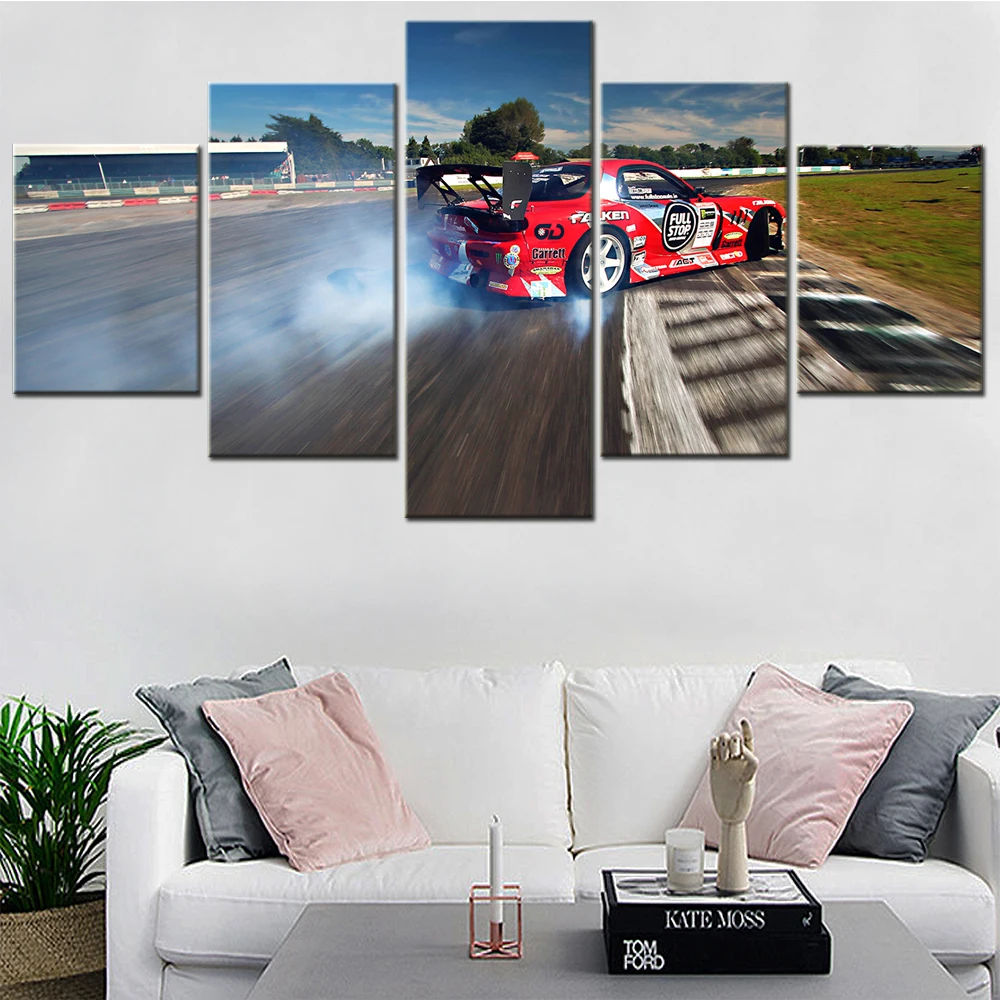 5 шт. картины на холсте с изображением автомобиля |
