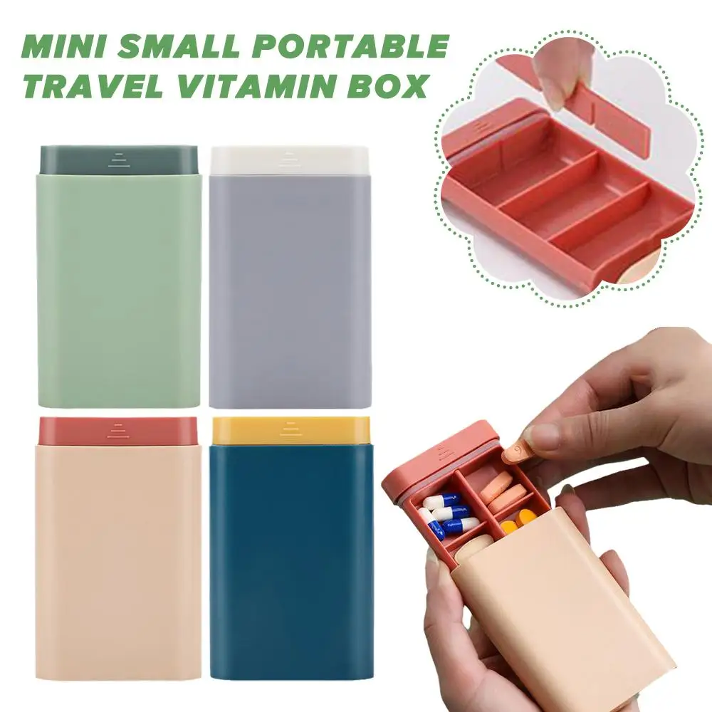 

Mini Small Portable Travel Vitamin Box Pill Cases Container Grids Tablet 6 Oils Organizer Medicine Storage Days 7 Fish U8E1