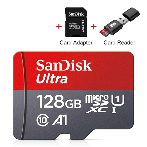Мини-карта памяти Micro SD, 32 ГБ, 64 ГБ, 98 Мб/с, 128 ГБ, 256 ГБ, 512 ГБ, A1 micro sd + кардридер, SD-адаптер