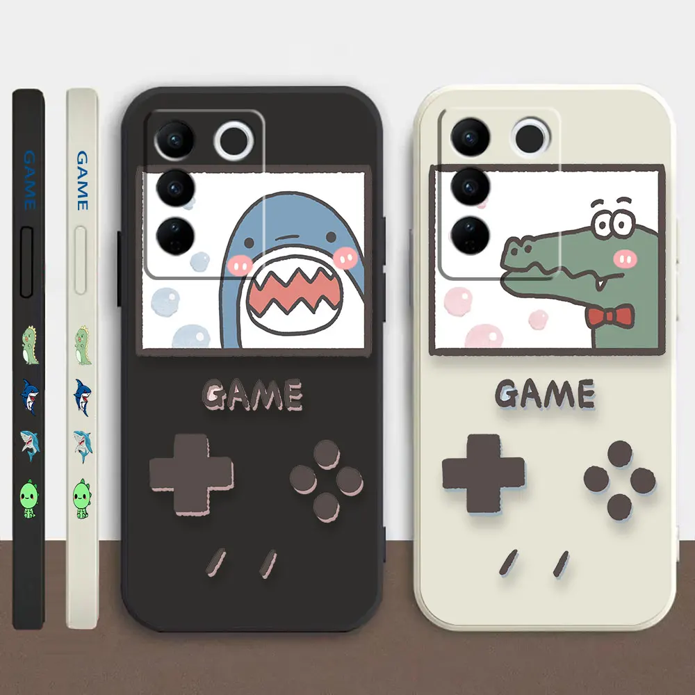 

Case For VIVO S5 S6 S7 S9 S9E S10 S12 S15 S16 S16E V19 V20 V21 V23 V25 V27 PRO 5G Case Funda Shell Game Cartoon Shark Dinosaur