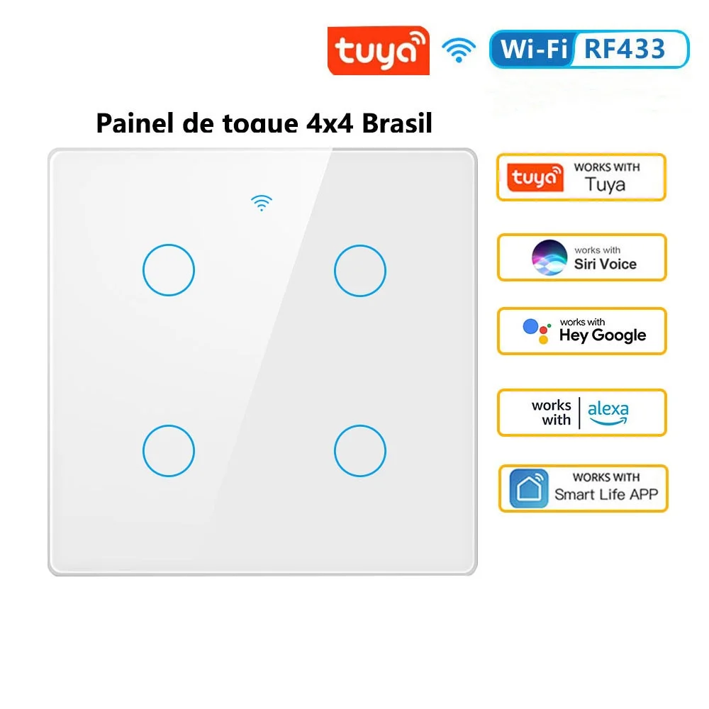 

LVGEMS Умный выключатель Tuya Wi-Fi 6 клавиш