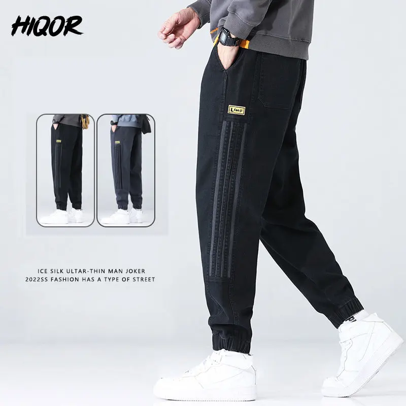 

HIQOR Spring Autumn Street Hip Hop Cargo Pants Men Stretch Harem Trousers Jogging Multicolor Cotton Casual Retro Versatile Y2K