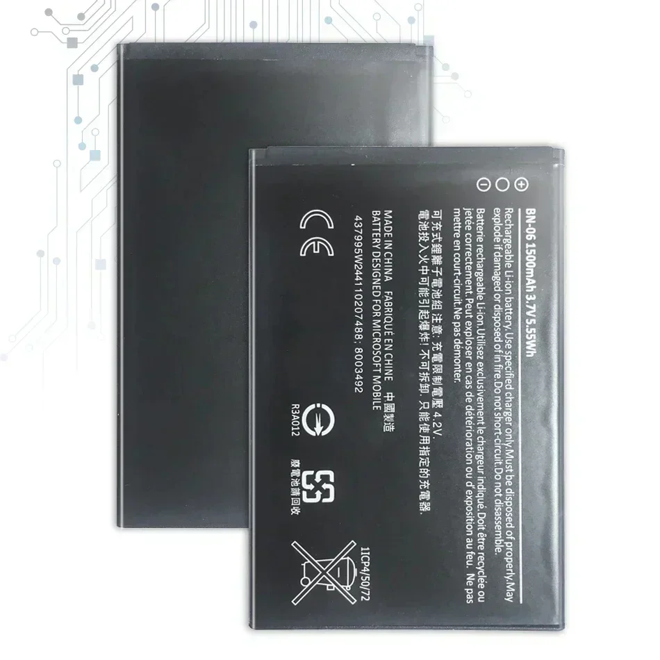 Аккумулятор BN-06 для Microsoft Nokia Lumia 430 Lumia430 BN 06 аккумулятор 1500 мАч портативные