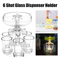 creative 6 shot glass dispenser holder wine whisky beer dispenser rack bar accessories caddy dispenser party game drinking tool