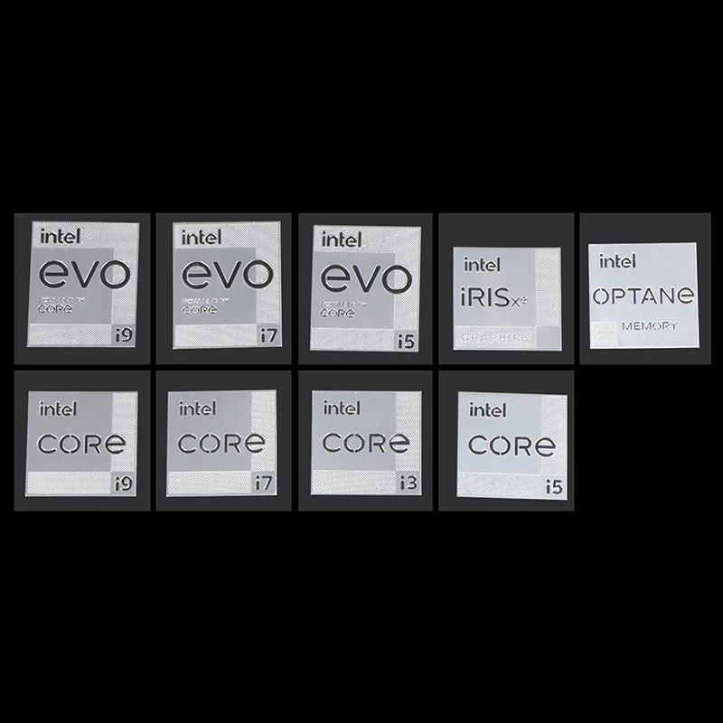 

11th Generation Intel EVO CORE i9 i7 i5 i3 Sticker Metal Sticker Computer Label