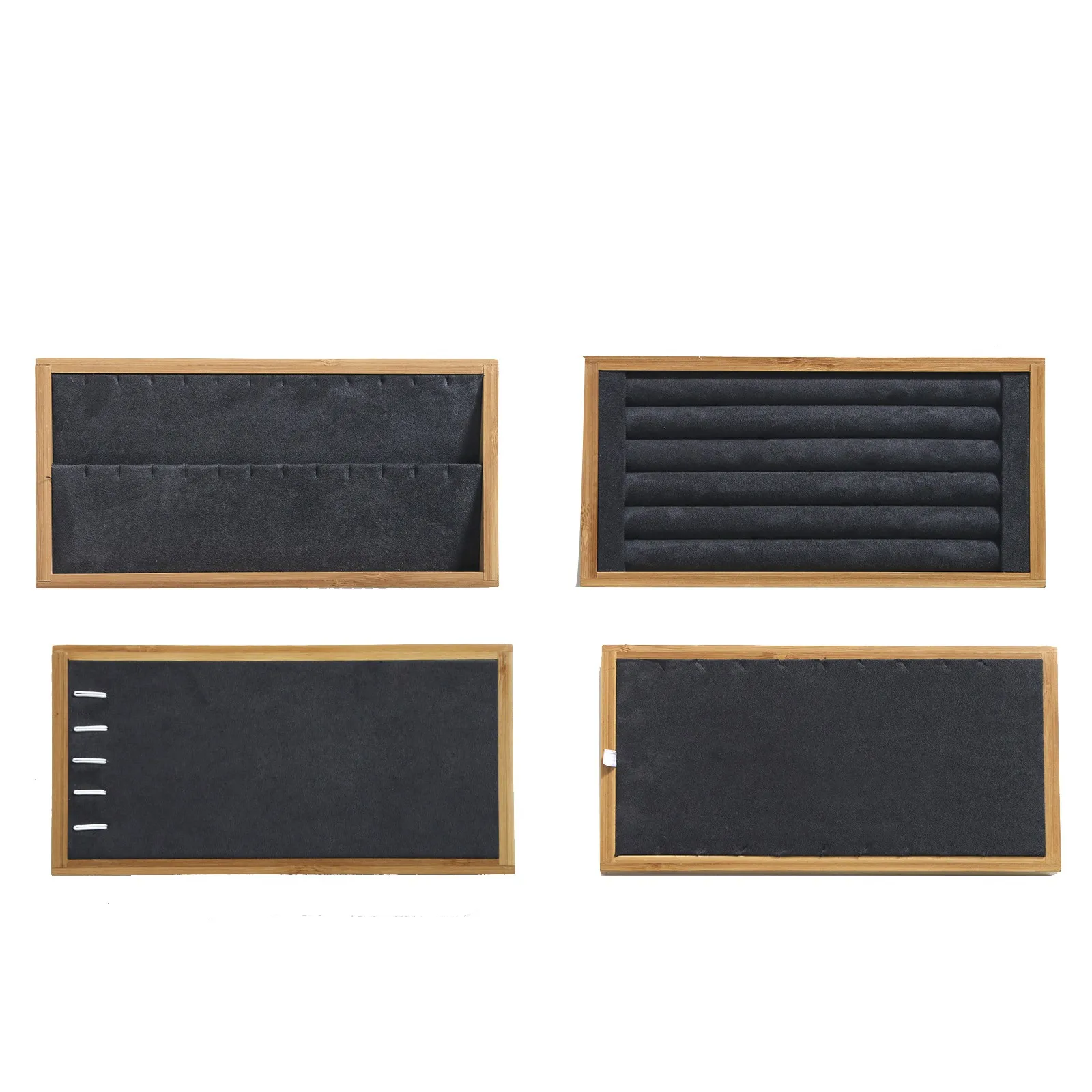 

4 шт., деревянные поддоны для ювелирных изделий