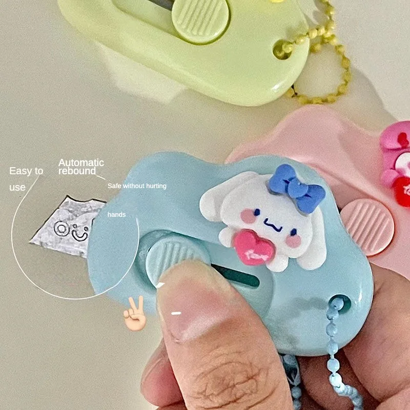 Универсальный нож Sanrios с милым мультяшным облаком Hello Kitty нефритовый корицевый