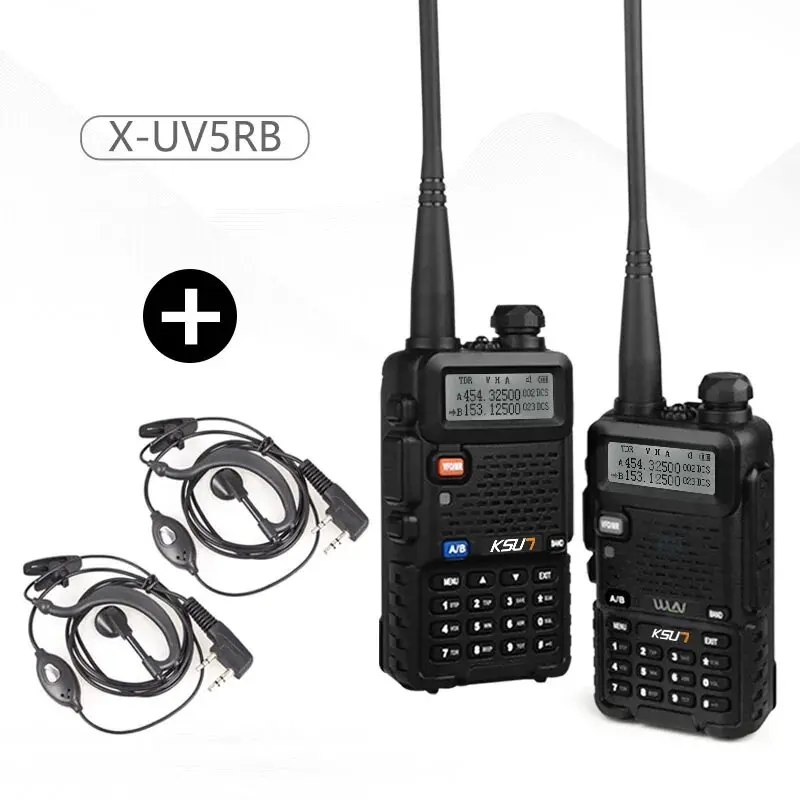 

Комплект портативной рации 2 шт., UHF VHF, приемник для связи, беспроводная двухсторонняя радиостанция, трансивер KSUN TFSI UV5RB