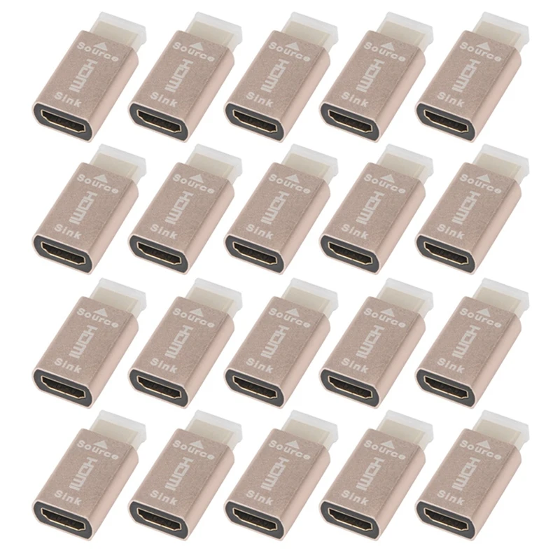 

20X HDMI Lock Screen Signal Holder KVM HDMI2.0 Virtual Adapter EDID DDC Dummy Plug For HDMI Display Emulator 3840X2160