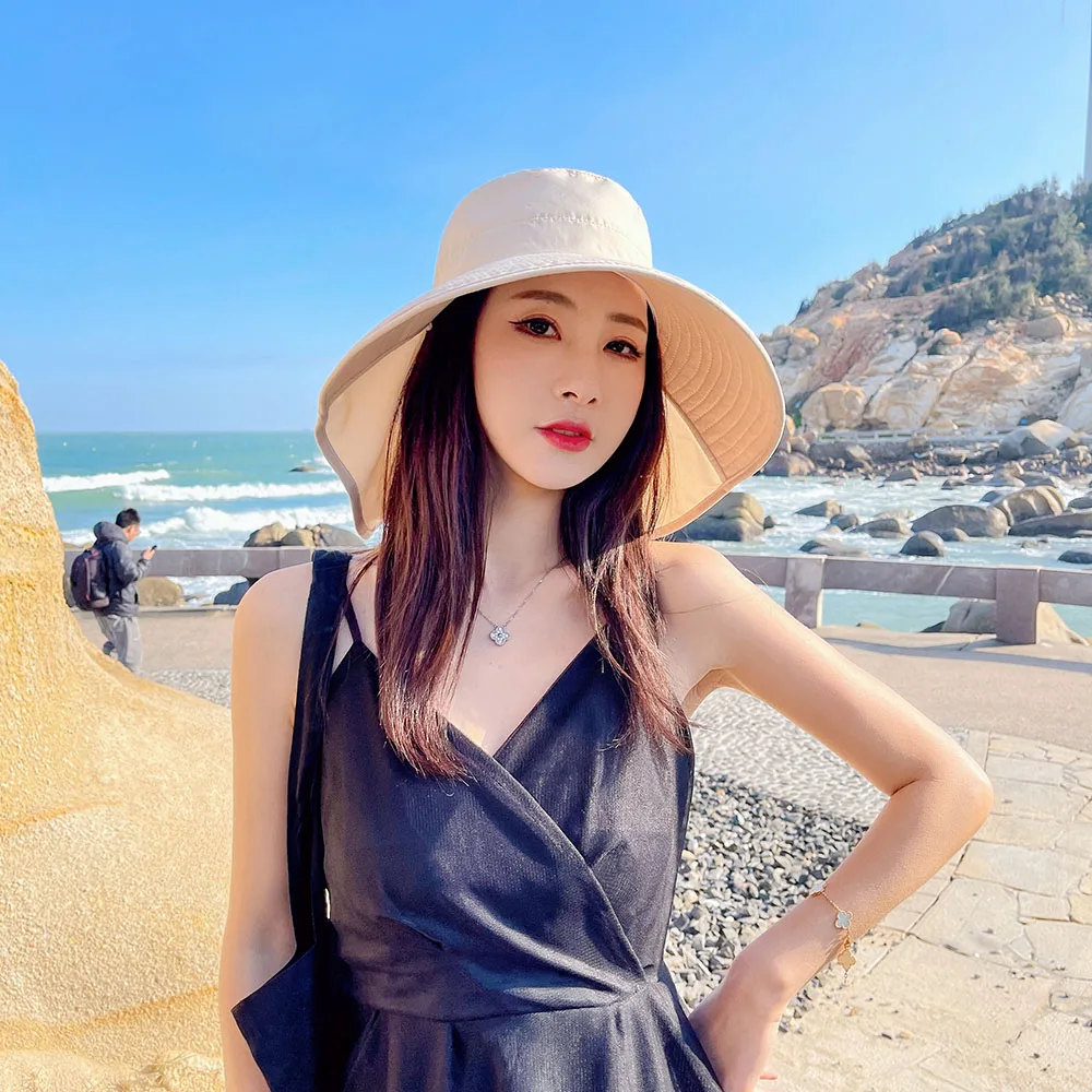

summer Bucket hat Hats Summer woman hat Ladies hat summer Big eaves beach accessories sun visor Hiking hat Visor caps for women