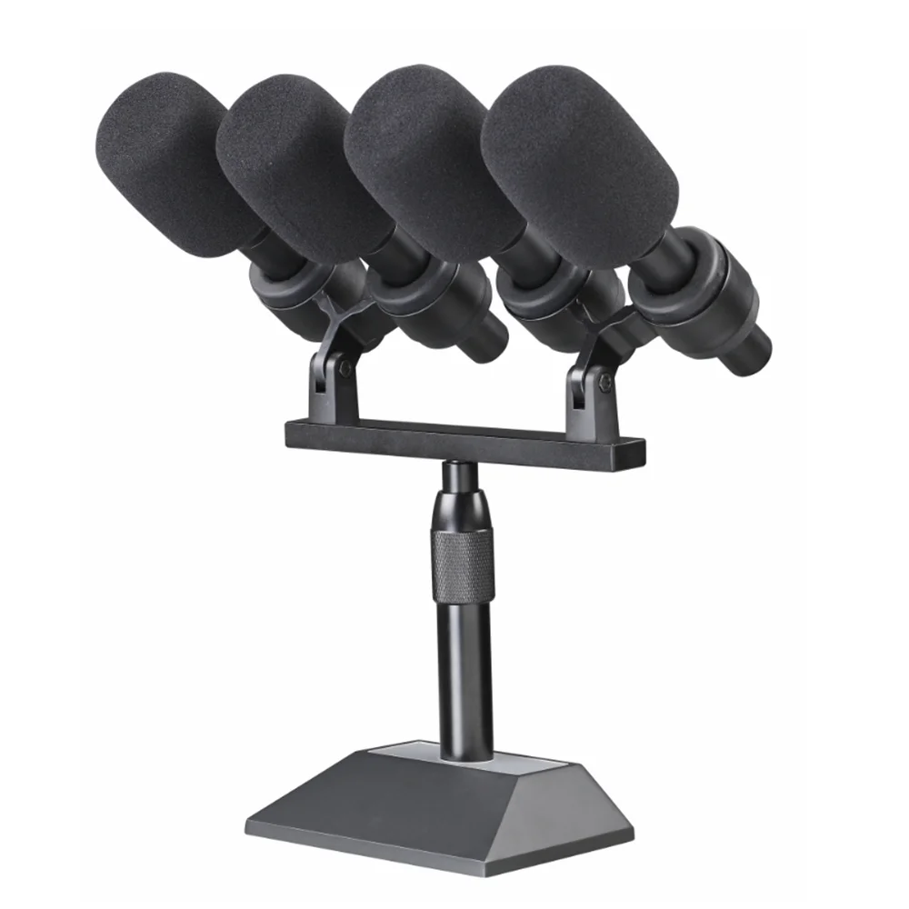 

BD-UV3004 4 condenser wired speeching microphones with a stand for conference room/classroom/interviewing