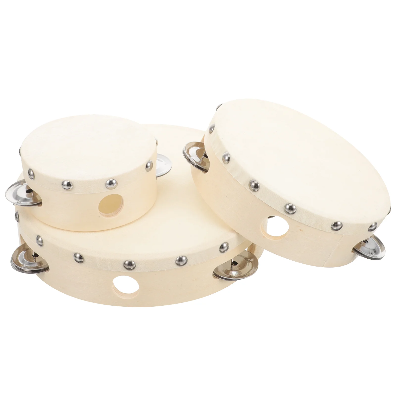 

3pcs Tambourine Instruments Musical Instrument Handheld Percussion Tambourine