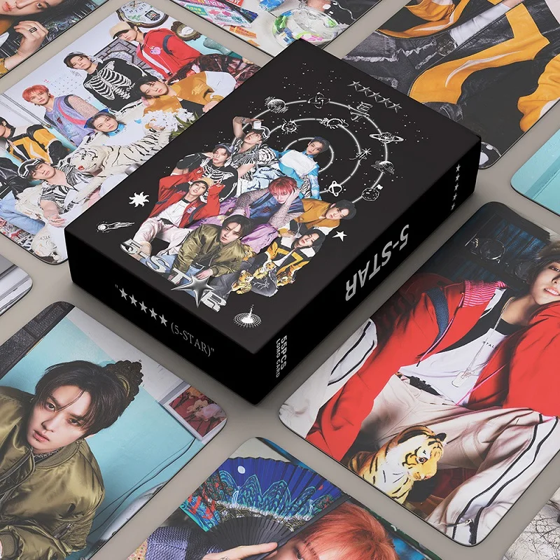 

55Pcs/Set Kpop Idol Stray Kids Photocards New Album 5-STAR Lomo Card Straykids Photo Card Postcard Hyun-Jin Felix for Fans Gift