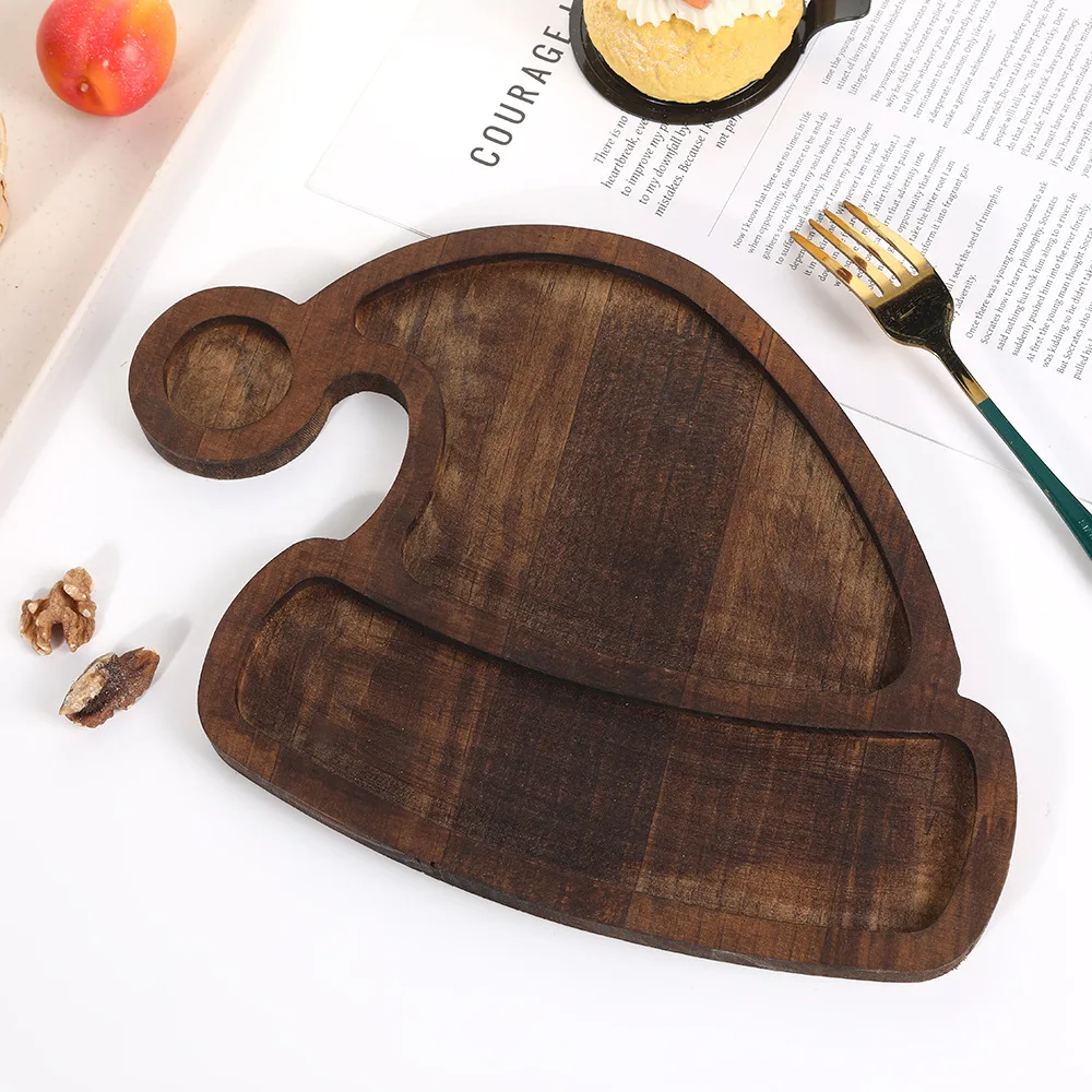 Wood Christmas Tray Tree Charcuterie Board Xmas Dessert Candy Dish Cheese Appetizer Boards