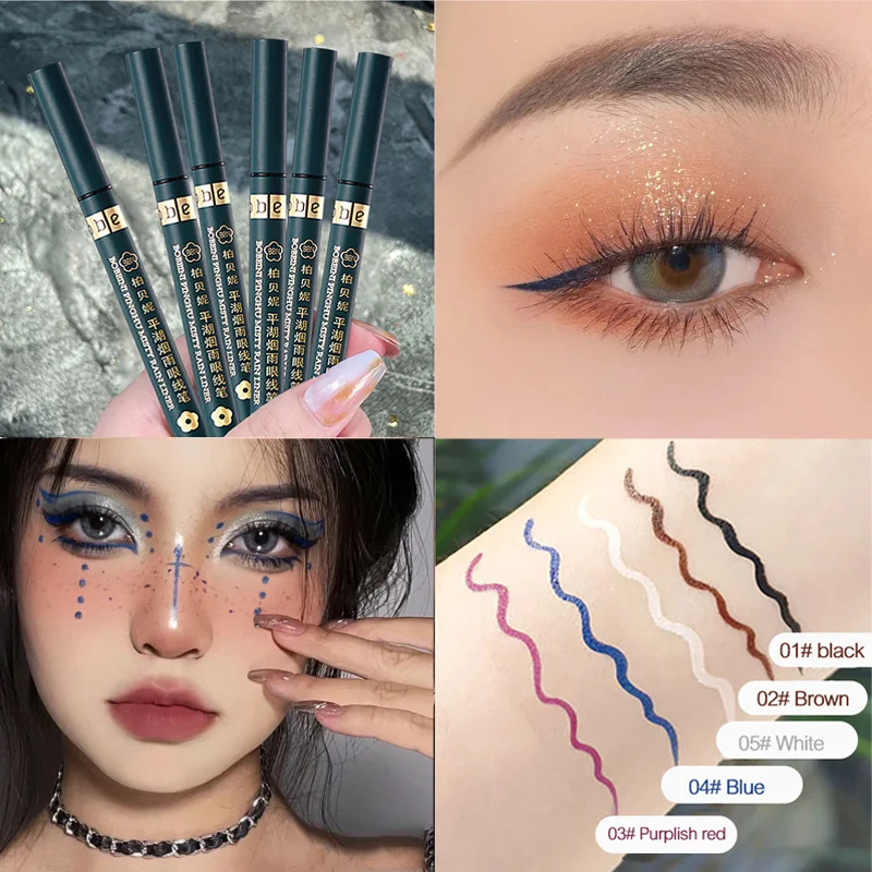 

Waterproof Matte Liquid Eyeliner Pen 5 Colors Lasting Blue White Sweatproof Quickily Drying Eyeliner Pencil Eyes Makeup Cosmetic