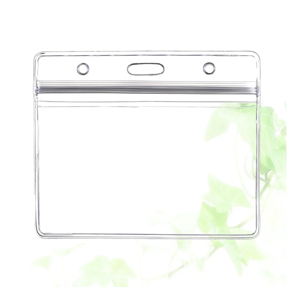 

10pcs Badge Holder Transparent Practical Holder ID Badge Holder for School Office Social Events