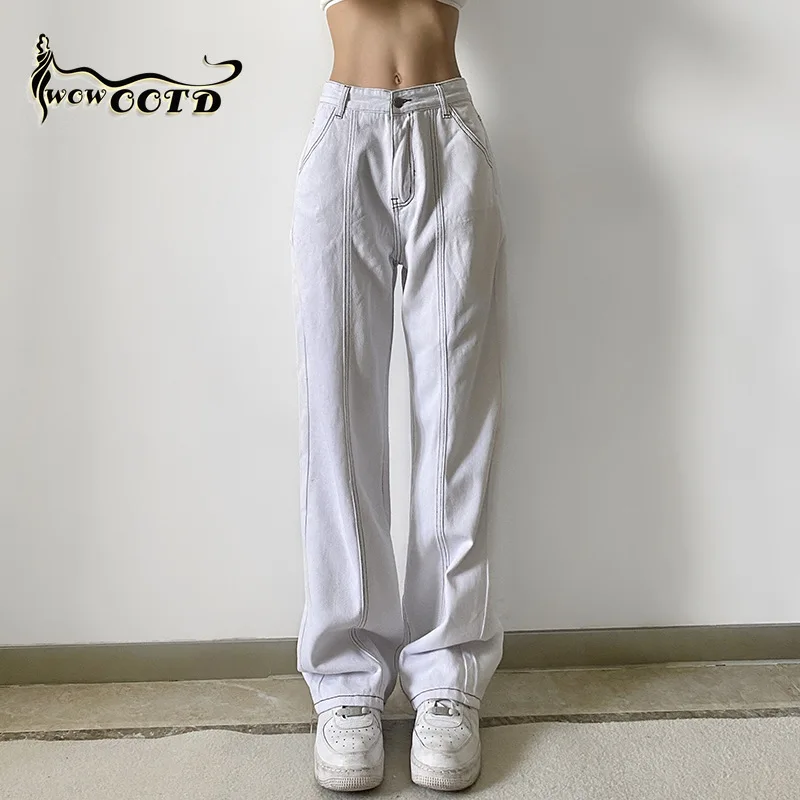 

WOWOOTD Hippie Denim Harajuku Pants E-girl Chic Low Waist Loose Casual Jeans Y2k Woman Korean Fashion Loose Streetwear Straight
