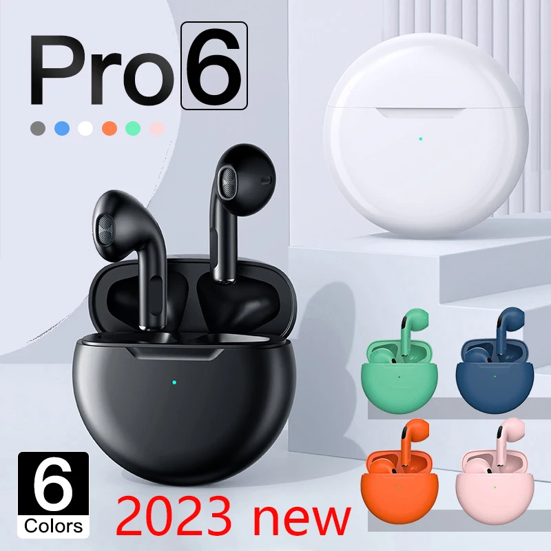 

Pro 6 TWS Wireless Headphones with Mic Fone Bluetooth Earphones Sport Running Earpiece for Apple iPhone Xiaomi pk pro4 pro5 i7