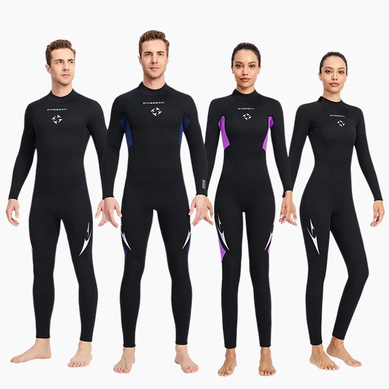 Wetsuit 3mm Diving Suit Men Women's swimsuit Swimwear Neoprene Underwater Hunting Surfing Front Zipper Spearfishing Free-diving