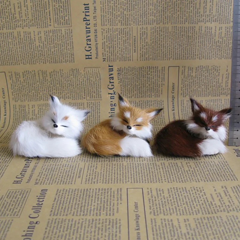 

Миниатюрная модель лисы, симпатичная имитация лисы, игрушка для украшения дома, подарок на свадьбу, день рождения, мягкие плюшевые игрушки, фигурка-модель животного