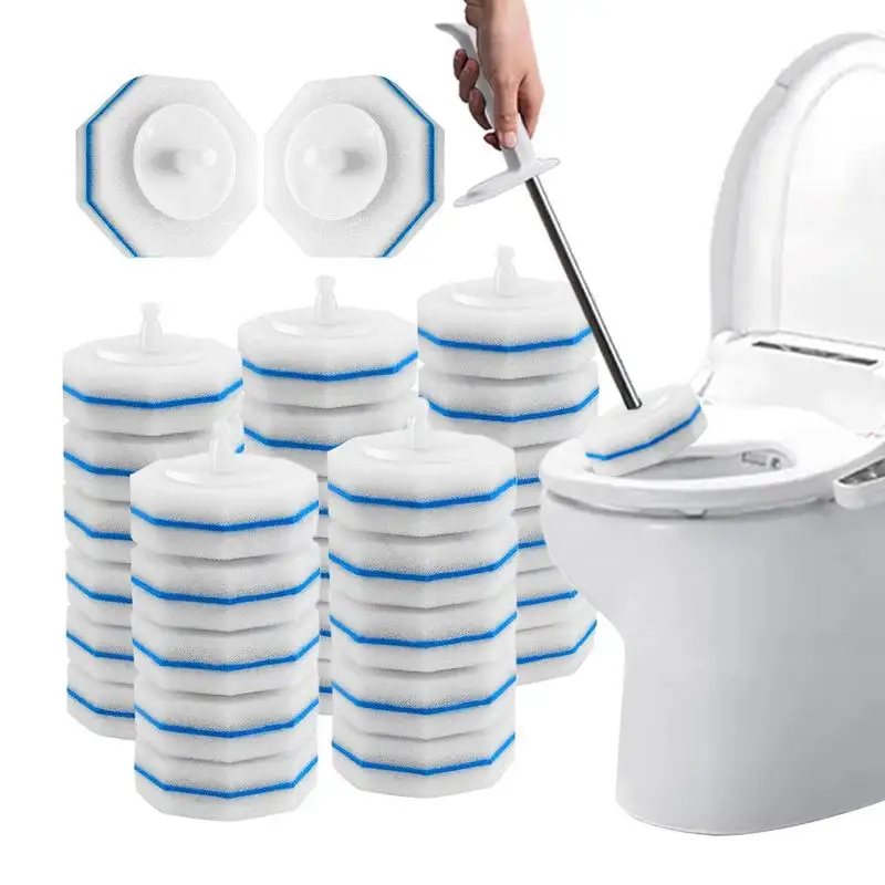 

Toilet Scrub Replaceable Heads Flushable Disposable Refills Toilet Bowl Paper For Bathroom Toilet Brush Accessories