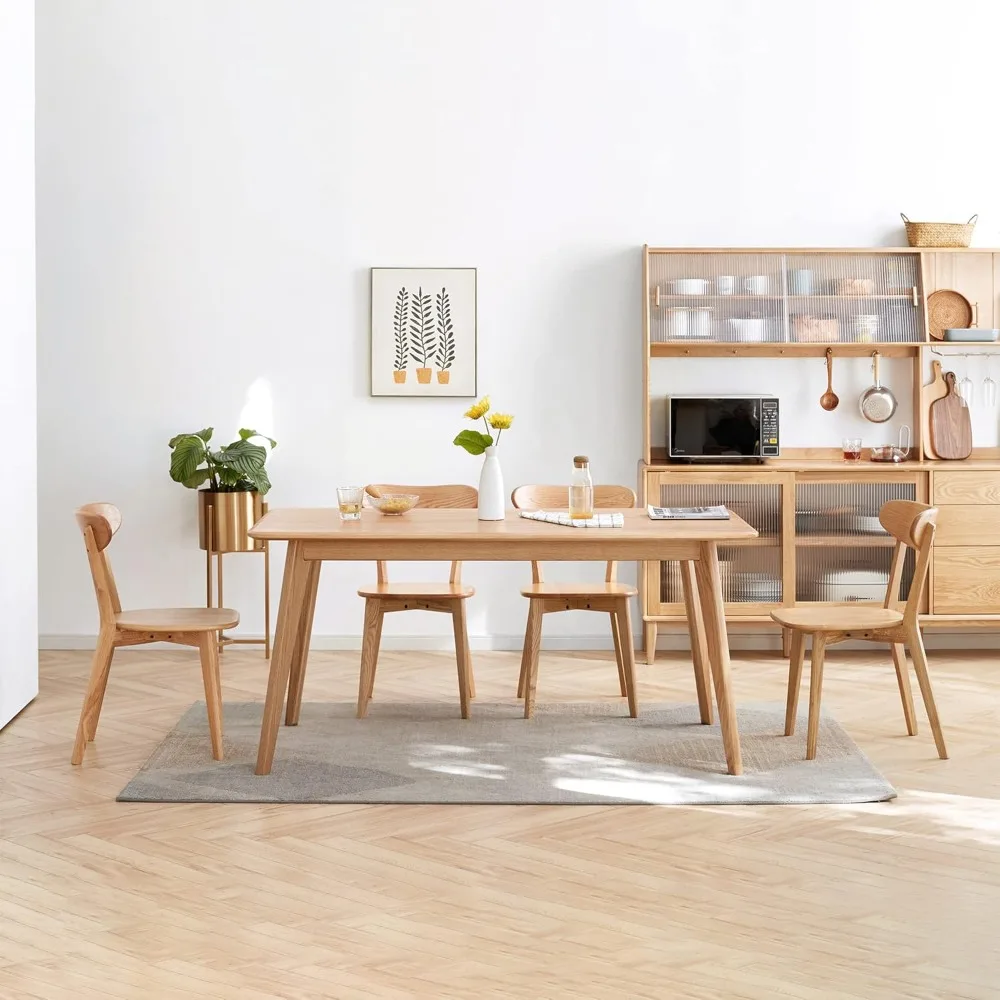 Современный набор обеденных стульев из 4 шт. обеденный стул массива дуба с