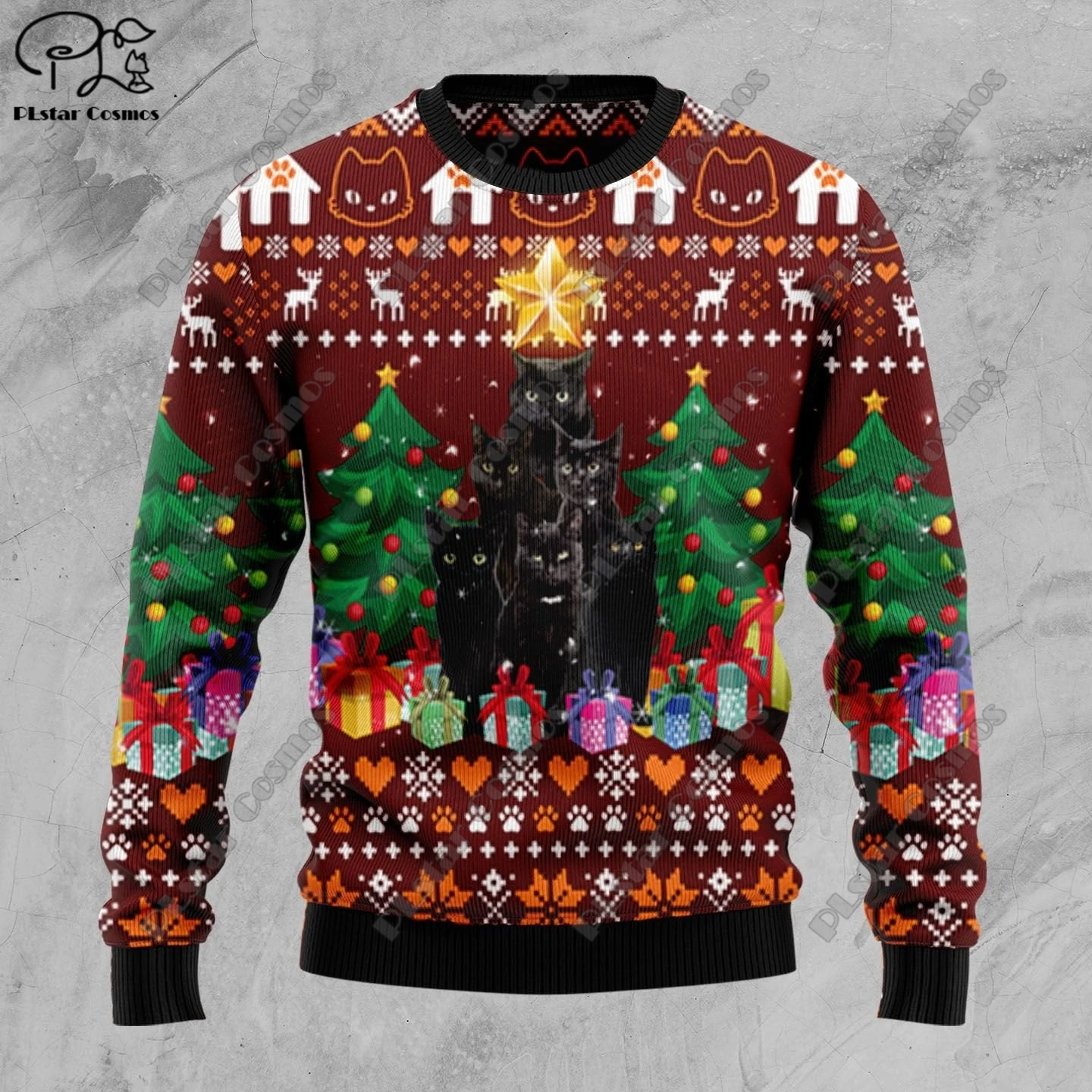 New 3D Printed Animal Custom Series Cute Christmas Pattern Ugly Sweater Street Casual Winter Sweatshirt S-102