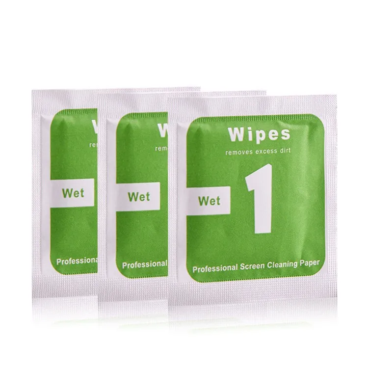 500set Wet Dry Wipes Cleaning Cloth for Tempered Glass Screen Protector for Camera Lens LCD Screens Dust Removal Papers