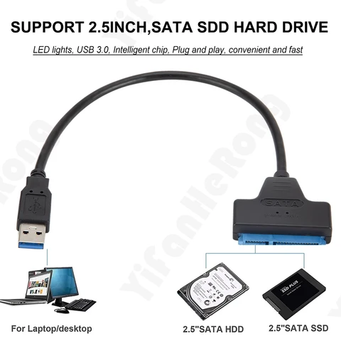 Кабель-адаптер USB 3.0 в SATA YiFanHeRong для 2, 5-дюймовых HDD/SSD