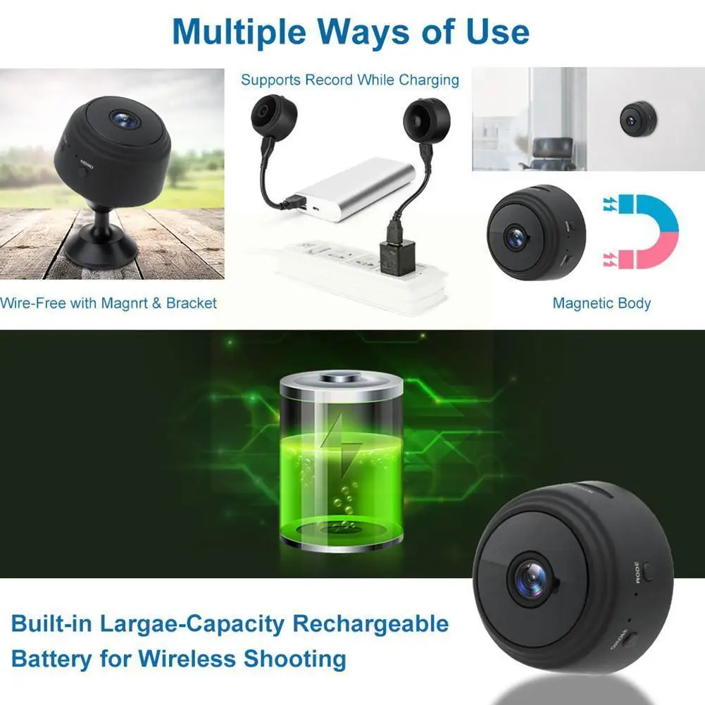 

Миниатюрная Ip-камера 1080p, ночная версия, микровидеокамеры, камера записи, камера безопасности, Wi-Fi, голосовой беспроводной мини-вид P0x5