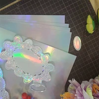 6 pieces 250gms a4 20cmx30cm single sided laser silver cut paper for cutting dies matte foil card diy greeting cards handmade
