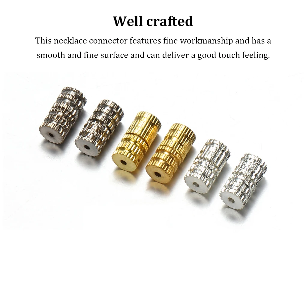 

100 Pieces Necklace Screw Buckles Connector Bracelet Anklet Cylinder Clasp Jewellery Finding Accessories Silver