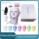 Маска для лица Foreverlily, 7 цветов светодиодный светодиодсветодиодный, Корейская, фотонная терапия, маска для лица и шеи, световая терапия, удаление акне, морщин, красота, уход за кожей