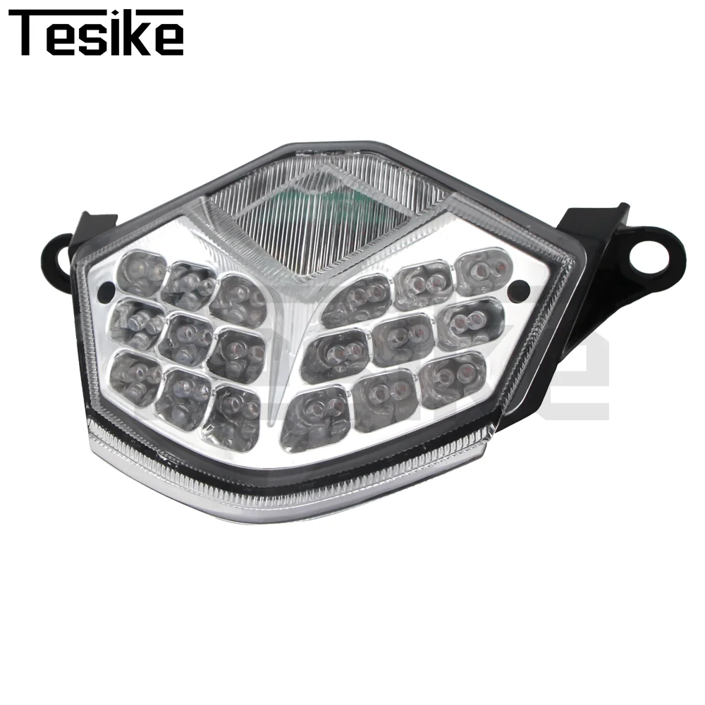 Фото Для Kawasaki Z750 2007-2012/Z1000 2007 2008 2009, хромированный задний фонарь, стоп-сигналы поворота, встроенный светодиодный фонарь ZX-6R ZX-10R №2