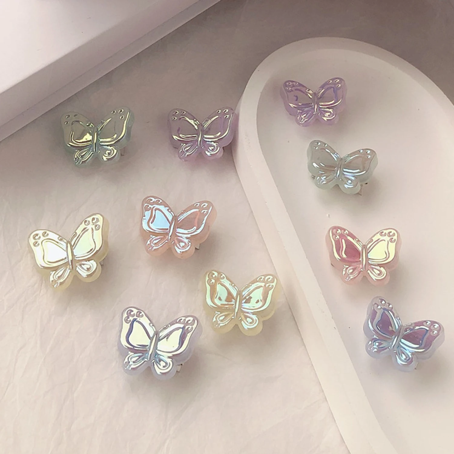 

Korean Version of Trendy Metal Resin Butterfly Duckbill Clip for Campus Party New Hairpin 2023 Girls' Elegant Hair Accessories