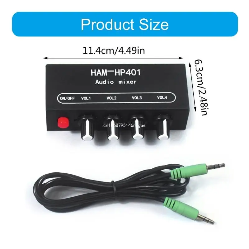 Стерео слуховой микшер HP401 4 входа 1 выход плата индивидуального управления