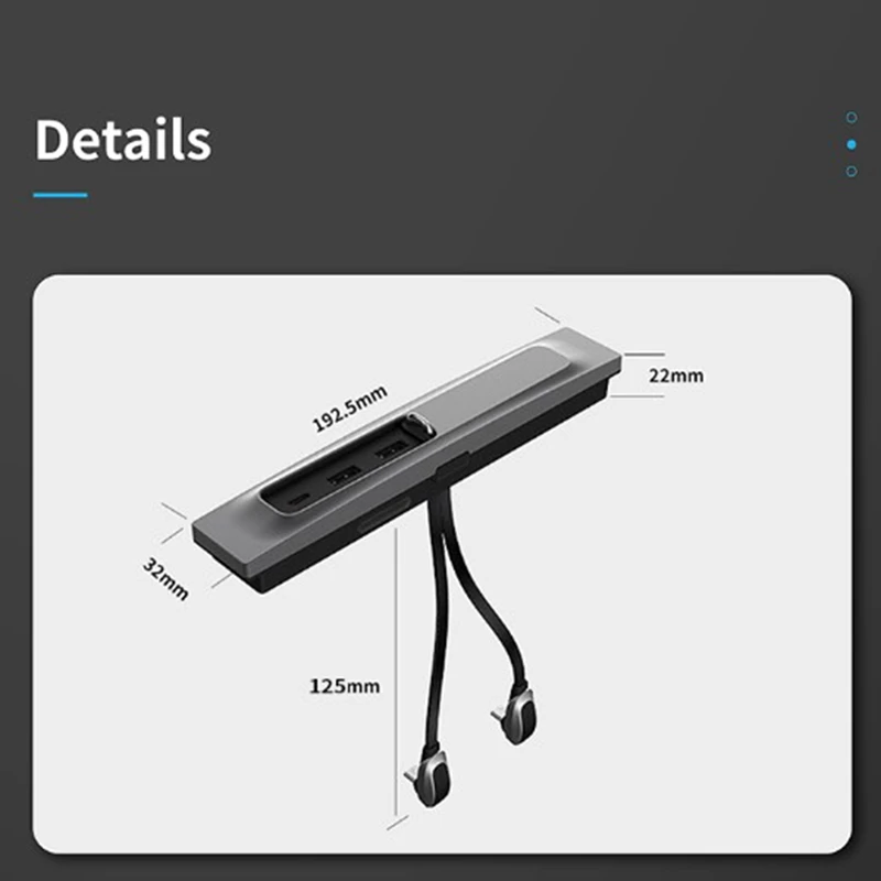 Быстрое зарядное устройство для Tesla Model 3/Y 2021-2022 интеллектуальная док-станция USB