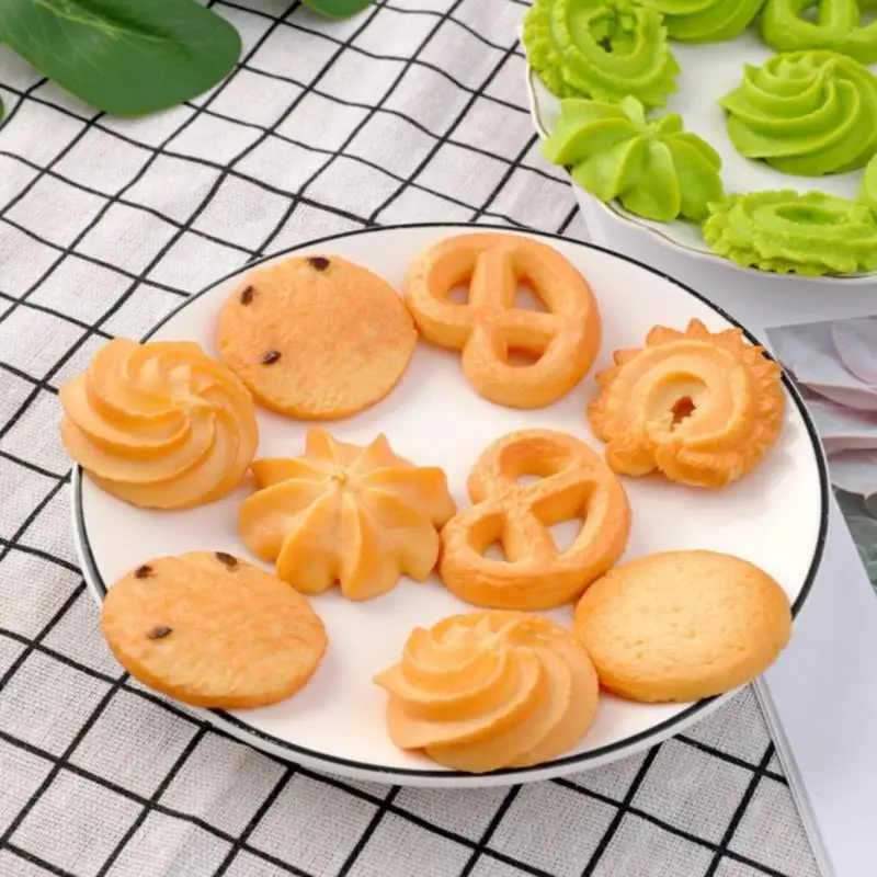 

1PC Artificial Cookie Faux Cookie Model Home Simulation Biscuits Dessert Model Photography Props Cake Store Show Case Decoration